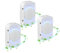 Luftreiniger, Air Purifier IonizerGenerator, Dayear Plug in Negativ Ionen Luftreiniger für Büro, Zimmer, Badezimmer, Rauch, Haustiere, Geruch,Geruch säubern/3 Led Licht Modi/3Pcs
