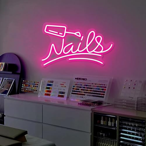Spikar neonskylt anpassad LED nagelsalong skönhet rum väggkonst salong rum skyltar | Lash Room välkomstskylt, neon skönhetskonst