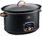 Cooks Professional Digital Slow Cooker 8L with Glass Lid, Cool Touch Handles, Dishwasher Safe Bowl, 2 Heat Settings & Keep Warm & Delay Functions | X-Large One Pot Cooking Machine | Black & Rose Gold