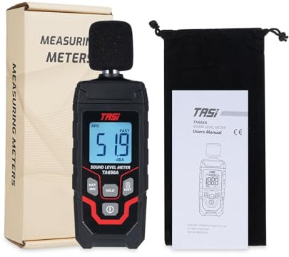 Juroupi TASI TA656A 30~130dB Sound Level Meter Decibel Meter Sound Level Sound Detector Noise Meter 0.1dB High Precision Noise Detector