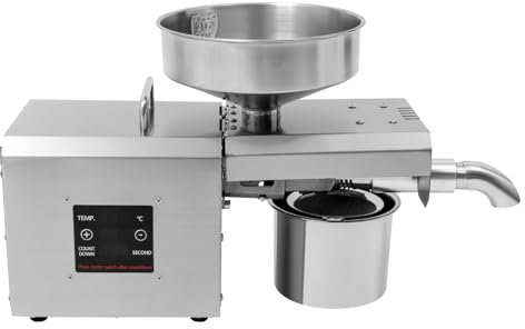 Pressa Olio Automatica In Acciaio Inox Controllo Intelligente Durevole Due Modalità di Pressatura Olio Forte Prestazione Alta Efficienza Temperatura Regolabile Adatto Per Semi Di Semi Di Tè