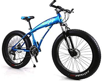 Mountain Bike Hardtail Mountain Bike 7/21/24/27 Speeds Mens MTB Bike 24 inch Fat Tire Road Bicycle Snow Bike Pedals with