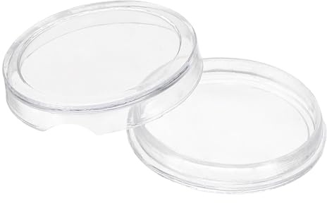 PATIKIL Silver dollar mynthållare 19 mm, 50 st bar kapsel mynthållare klar plast runda mynt behållare samling fodral för silver halv dollar skydd tillbehör
