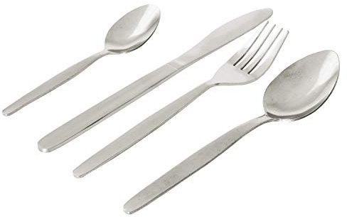 Sabichi Cutlery Set for 4 People - Knives, Forks, Spoons (Set of 4) for Tableware - Dishwasher Safe Knife and Fork Sets - Easy Clean, Mirror Polished Tableware - Stainless Steel Cutlery Set