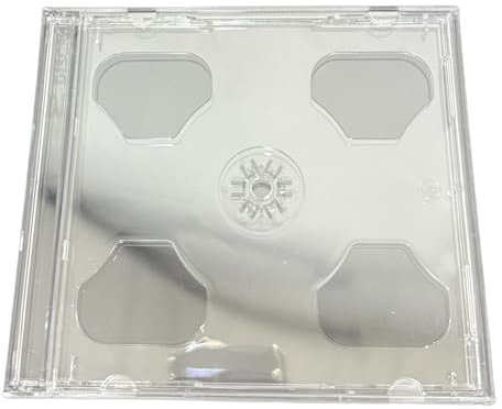 5 x Dragon Trading Clear Double CD DVD Blu Ray Disc CD Cases, Jewel Cases - Protect Your Discs - Holds 2 Of Any Format Discs. Ideal Replacement for Broken Music Disc Cases. [Pack of 5]