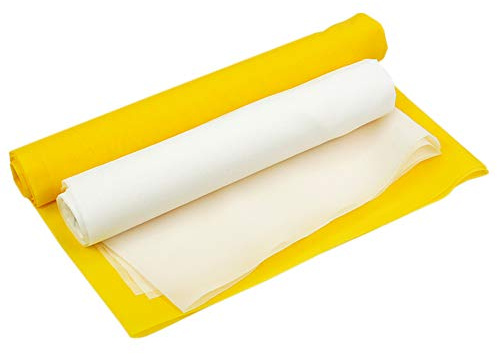 Silk Screen Printing Mesh, Size 50inchx1Yard, 100/110/120/140/160/180/200/250/300Mesh, White Yellow for Screen Printing Machine Equipment Accessories, Filter Painting, Polyester (160M/64T White)