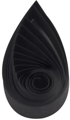 ODETOJOY Strisce di carta per quilling nera, 7 mm, set per quilling, per principianti, creazione di biglietti e album di ritagli, 120 pezzi, 54 cm (nero)