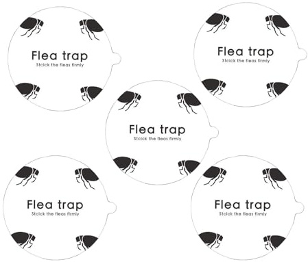 5 pezzi Ricarica per Trappola Antipulci, Ammazza Pulci Dischi Adesivi Sostituzioni Controllo dei Parassiti per Uccidere le Pulci a Cupola, Ufficio, Giardino (Giro)