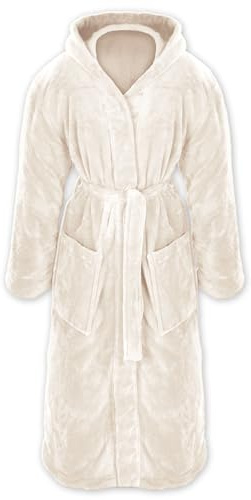 Gräfenstayn® Gosig fleece-badrock för kvinnor och män, storlek S–XXXL, Oeko-Tex Standard 100, flanellfleece