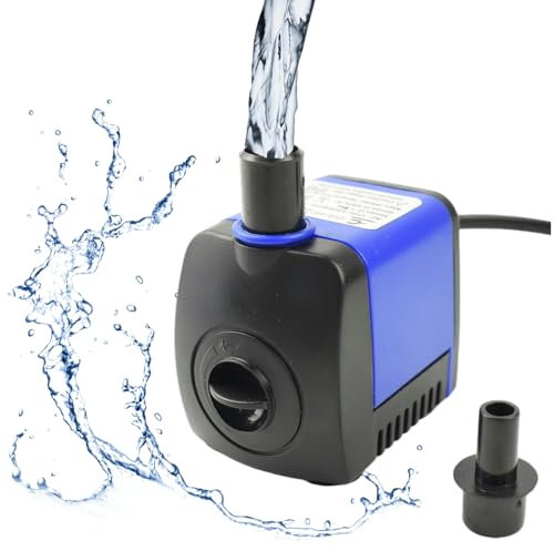 Conquerall CHA-450 118GPH 450L/H AC 220V pompe submersible 8W durable pompe 3.28 pieds de haut pour aquarium à poissons, étang, fontaine, statue,et fontaine pour animaux de compagnie