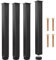 Brelet Pieds de lit universel pour sommier à lattes 35 – 37 cm réglable, design naturel, pieds pour lit carré, pieds pour meubles en acier noir
