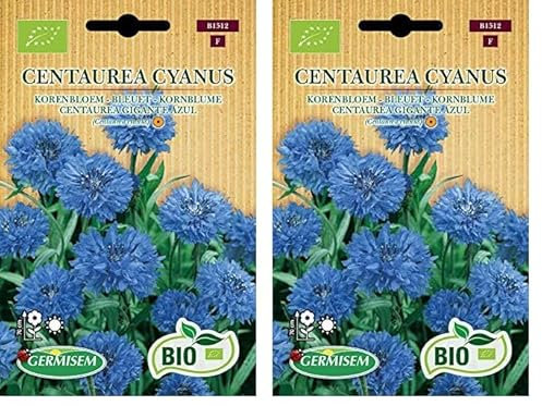 Germisem Orgánica Centaurea Cyanus Semillas de Aciano 1 g (ECBIO1512) (Paquete de 2)