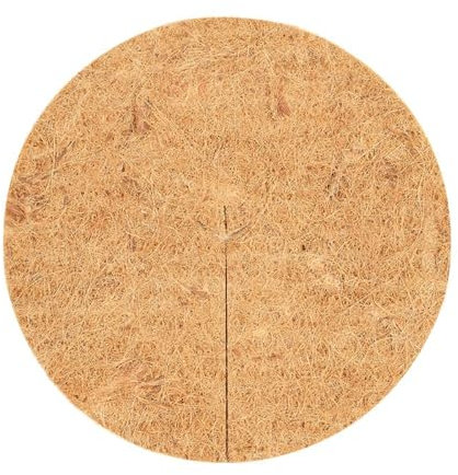 Blausky 1 styck, tjocklek ca 0,6–0,8 cm kokosmattor, rund kokosmatta 100 % ekologisk, kokosskiva ogrässkyddsmatta kokos-mulchskiva kokosfibermatta, vinterskydd och köldskydd för växter, 40 cm