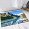 FSDGY Badvorleger Fußmatte Flauschig Teppich Badezimmerteppich Duschmatte für Bade & Wohnzimmer Schlafzimmer,AKE Louise Rocky Mountain Lake in Banff, Kanada,60x90 cm