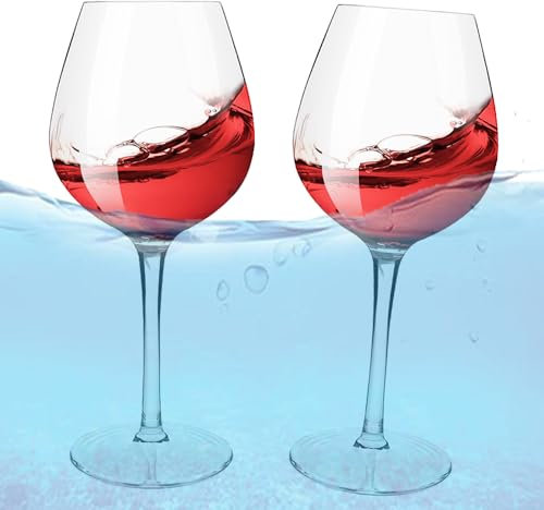 BNGXR Copas de Vino Flotantes, 2 Piezas 480ml Copas de Vino Plástico Tritan para Piscina, Con Tallo para Viajes y Fiestas al Aire Libre, Muy Adecuado para la Familia y el Campamento(Transparente)