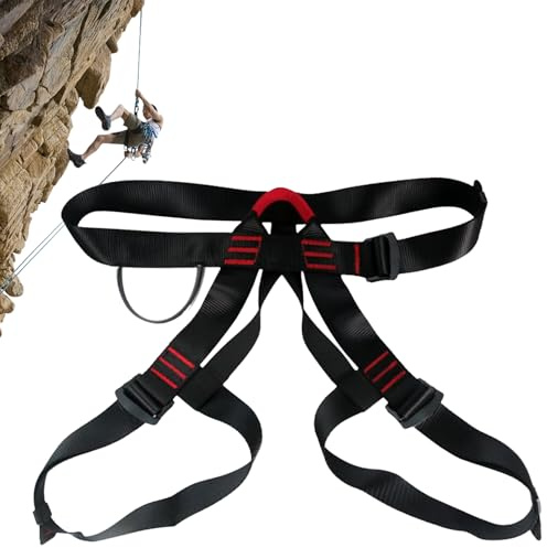 Renchey Arnés De Escalada Para Hombres | Arnés de Seguridad para Escalada de Medio Cuerpo,Equipo De Protección Reforzado Para Construcción, Rapel Y Montañismo