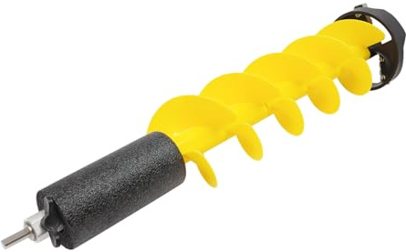 Punta da trapano a coclea in nylon per trapano elettrico, 15,2 cm, leggera, ricambio con lame in acciaio inox e design galleggiante, adattatore universale per gli appassionati di pesca sul ghiaccio