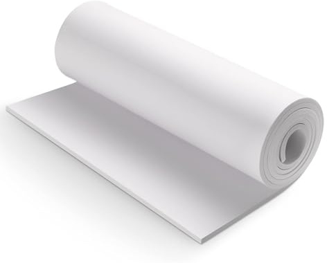 LANZLC Skumplast, rulle Eva Foam, skumskiva, skumskärning, skummatta 35 cm x 160 cm, skumgummiplattor, skumgummi för cosplay-kostym, hantverk, gör-det-själv-projekt (tjocklek 5 mm vit)