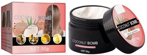 Mascarilla Capilar De Coco Con Fórmula Nutritiva,Crema Hidratante Intensa Para Cabello Brillante, Repara Puntas Abiertas Y Secas,Para Todo Tipo De Cabello Y Uso Diario.