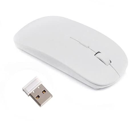 Ratón inalámbrico inalámbrico 2 en 1 de 3 modos de 2,4 GHz, 1600 Dpi, ultradelgado, ergonómico, portátil, óptico, PC, agradable y atractivo