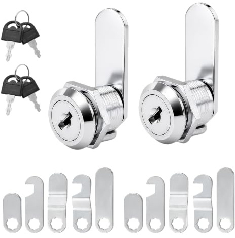 2 Pcs Cabinet Locks with Key, 16mm Universal Cam Lock Set
