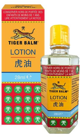 Tiger Balm - Lotion BAUME DU TIGRE - Version Liquide du BAUME DU TIGRE Rouge - En massage en cas de Tensions, ou Avant l'Effort - Contient du Camphre et des Huiles Essentielles