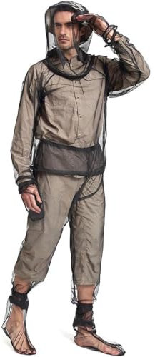 Lixada Anti-Mosquito Suit Lightweight Mesh Net Summer Bug Clothing with Jacket Gloves Pants for Fishing Camping Hunting Unisex