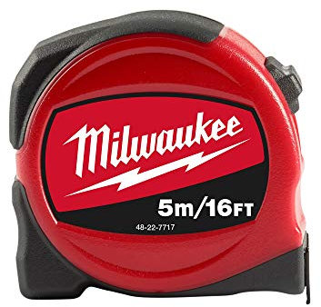 MILWAUKEE Flexómetro 5m / 16ft x 25mm métrica, Tape Measure S5-16/25-1pc