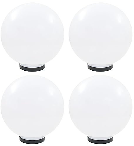 vidaXL 4X Lámparas de Bola LED Esféricas Iluminación Jardín Terraza Decorativa para Senderos Patios Balcones Ajustables Útiles Automáticas PMMA 30cm