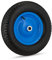 Relaxdays Schubkarrenrad 4.80 4.00-8, luftbereift, Ersatzrad Schubkarre, Stahlfelge, Schubkarrenreifen, schwarz/blau, 1 Stück