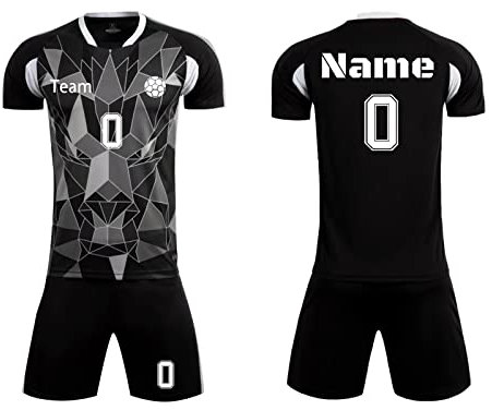 Personifizieren Fußball Trikot - Benutzerdefiniert Trikot Kinder Erwachsene T-Shirt Shorts 2 Teiliges Set - mit Namen Nummer Team Logo