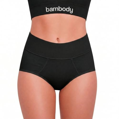 Bambody absorberande trosa: periodtrosor | moderskap och underkläder efter födseln, 1 pack: Svart, X-Small, Antal artiklar per förpackning: svart, XS