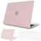 NPUOLS Hülle für MacBook Air 13 Zoll Hülle 2021 2020 2019 2018 Modell A2337(M1) A2179 A1932,Dünne Sbeständige Schutzhülle und Ultradünner TPU EU Tastaturabdeckung (A2337/A2179), Rosa