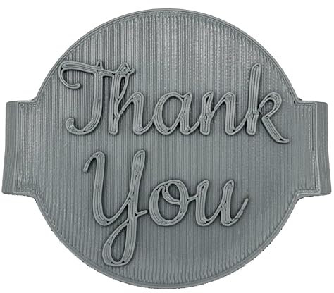 Thank You Cookie Stamp Fondant Embosser 6cm (2.36 inches) for Baking, Icing, Fondant, Biscuits, Cookie, Cupcake, Decoration - Made in UK - The Cookie Factory