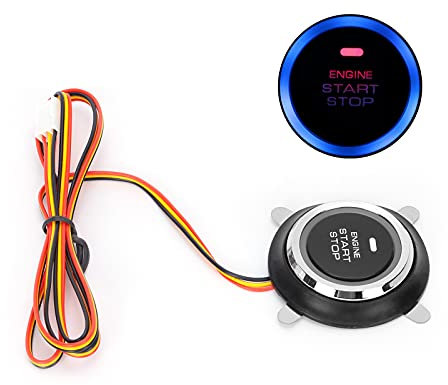 Interruttore di Avviamento Accensione Accensione Senza Chiave Universale Pulsante di Arresto Avviamento Motore 12V per Auto