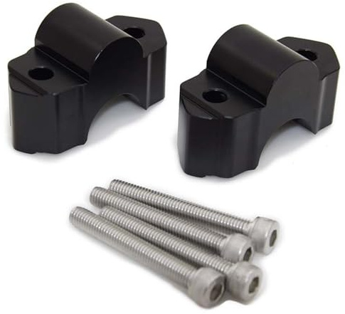 DFFMQSJ Svart motorcykelstyre stigare 26 mm upphöjd dyna aluminium motorcykel handtag stänger monteringsklämsats kompatibel med KAWASAKI 1000 Versys 15-22, bakåt