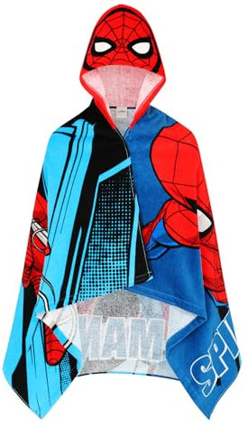 SPIDER-MAN Marvel Hooded Towel Kids Poncho Avengers boys Spiderman Bath Swim Beach Towel Large Childrens Beach Wrap