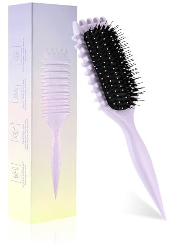 Luziyun Spazzola Capelli Ricci, Spazzola per Definizione Ricci, Spazzola per Uomini e Donne, per Definire Pettinare e Modellare, Viola