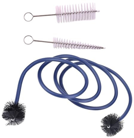 Flexible Trumpet Cleaning Brush Kit 3Pcs with Plastic, Stainless Steel, and Bristle Materials for Musical Instrument Maintenance and Care