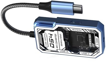 Lerpwige 4 Port Clear USB C Hubs 5 Gbps Transfer Speed Portable Expansion Dock for Gaming Laptop Tablets and Mobile Office Setups ABS Materials USB C Dock with Transparent Case