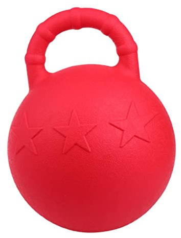 EQWQSIXD Pelota de juego de caballo para mascotas Joy Fun Caballo estable y juguete de patio, rojo, 28 cm rojo, 28 cm