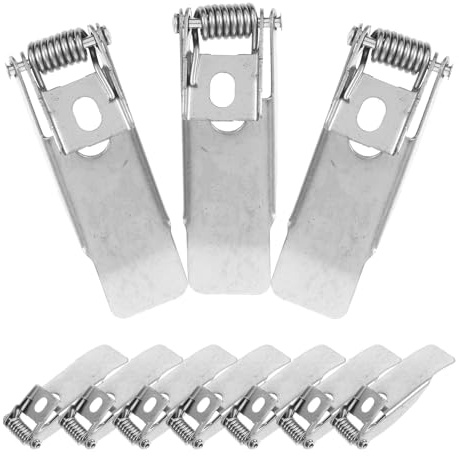 MALUGOGO 10 Clips de Resorte y Firme Sujeción para Lámpara de Panel de Luz Descendente Material de Hierro Elasticidad Excepcional para Iluminación Empotrada en Oficinas y Espacios
