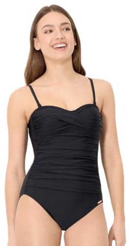YSABEL MORA. Bañador Reductor Bandeau Alta Compresión Copa B. Estructura Compresiva Que Moldea El Cuerpo Y Define La Cintura. Colección Island.