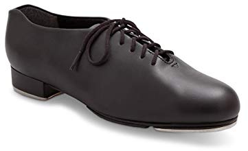 Capezio Children's Tic Tap Toe Dance Shoes Classic Oxford-Style Lace-Up Beginner's First Tap Shoes For Girls & Boys Toddler Kids Dancing Shoe 443C Black Size 1.5