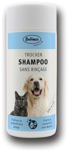 bubimex Shampoing Sec pour Chien, Chat et Petits Animaux