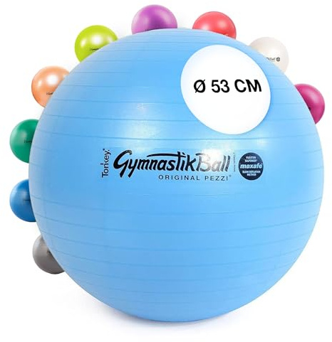 PEZZI Maxafe - Pelota de gimnasia original, diámetro de 42 cm, 53 cm, 65 cm, soporta hasta 400 kg, robusta