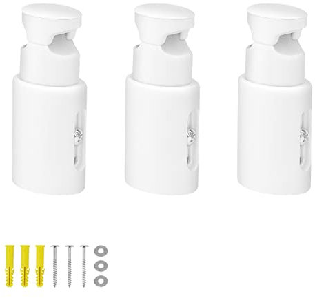 3 Pièces Fixation Seche Serviette, HASLED ABS Support Radiateur Mural, Distance Réglable, Fixation Radiateur Convient aux Radiateurs de Salle de Bain Droits ou Courbes