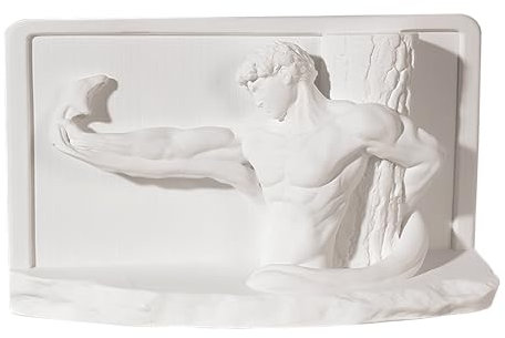 Vimtrysd David stridsorm staty, Michelangelo David bystfigur, byststatyer för heminredning soffbord kontor vardagsrum samling figurer konstdekoration