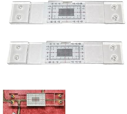 Fisurometro monitoreo de grietas | Monitor de grietas acrílico | Medidor de monitoreo de herramienta de medición de grietas | Regla de espacios precisa para detectar grietas y deformaciones de paredes