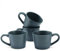Navaris Tazas de cafe - 4x Taza ceramica gres 350 ml - Juego de tazas desayuno té café - Aptas para Microondas y Lavavajillas - 4x Tazas cafe te y chocolate - 4x Tazas Azules